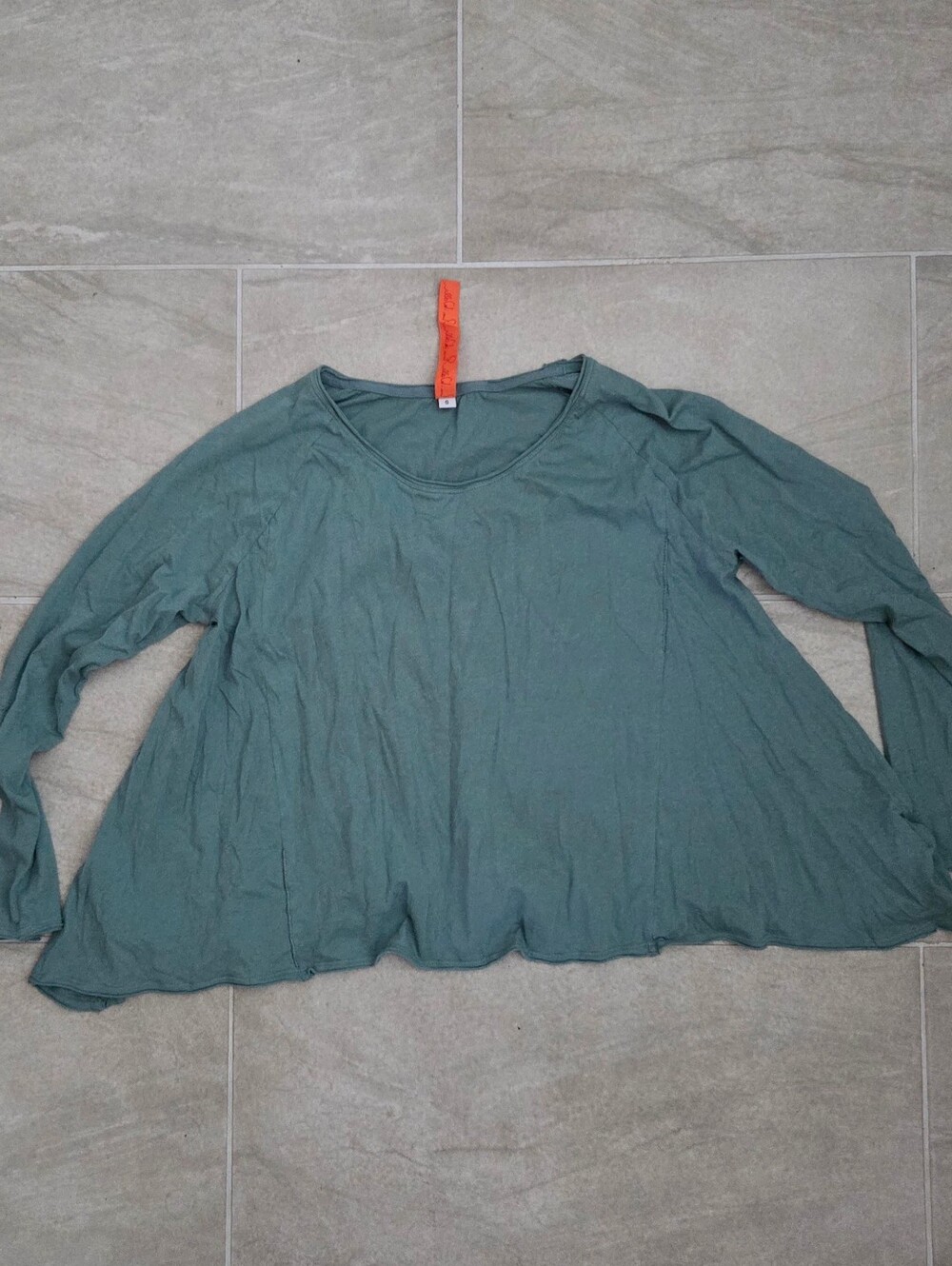 Ewa I Walla Long Sleeve Crop Top Flowy, Size S